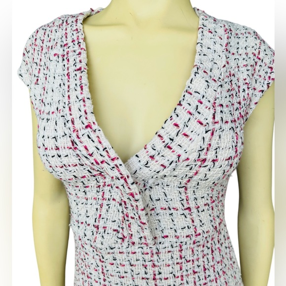 Zara Tweed Texture Ruffle Hem Dress - Picture 9 of 11